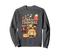 Harry Potter Back to Hogwarts Platform 9 3/4 Chibis Sudadera, Unisex para Adultos, Jaspeado Oscuro, L