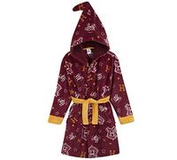 Harry Potter Bata Forro Polar Niño, Albornoz Niño Diseño Gryffindor con Capucha y Cinturón, Batas de Casa Para Niños, Regalos para Niños Niñas 7-14 Años (Burdeos, 13-14 Años)