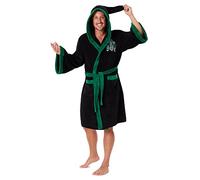 Harry Potter Bata Hombre Invierno de Forro Polar de Slytherin(Negro, S)