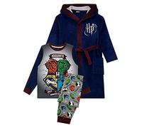 Harry Potter Bata Pijamas para Niños Hogwarts Negro 9-10 Años