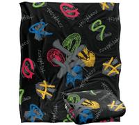 HARRY POTTER Blanket, 152 x 127 cm Graffiti Pattern Silky Touch Super Soft Throw Blanket