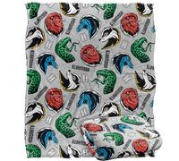 HARRY POTTER Blanket, 152 x 127 cm House Varsity Badges Silky Touch Super Soft Throw Blanket