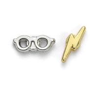 HARRY POTTER Blitz und Brille Mujer Set de Pendientes Plateado, Aleación de Zinc,