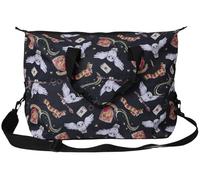 Harry Potter Bolsa de Lona con diseño de búho de Hogwarts, Ideal para Llevar de Viaje, Black, Talla única, Bolsa de Lona Weekender