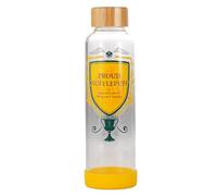 Harry Potter Botella de Agua de Cristal - 500 ml - Proud Hufflepuff - Botella de Agua Reutilizable - Botella de Agua de Vidrio Hufflepuff Regalos