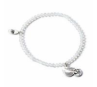 Harry Potter Bracciale Perle Bianche Ciondolo Boccino D'Oro Argento Distrineo