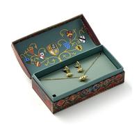 Harry potter caja de regalo quidditch unisex collar dorado aleación d