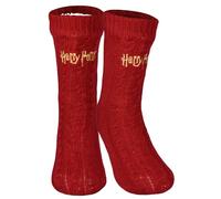 Harry Potter calcetines hogar hombre, punto con forro sherpa, cálidos, talla única rojo
