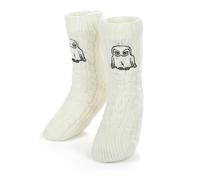 Harry Potter Calcetines suaves Hedwig blanco - Calcetines suaves para mujeres y adultos - Calcetines antideslizantes con búhos, tallas 38-43