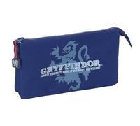 Harry Potter Captain - Portatodo Triple, Estuche Infantil, Estuche Niño, Ideal para Niños en Edad Escolar, Cómodo y Versátil, Calidad y Resistencia, 22x3x12 cm