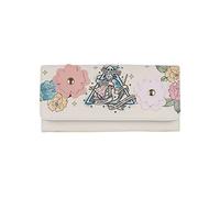 Harry Potter - Cartera de tatuaje floral de las Reliquias de la Muerte, crema, Monedero