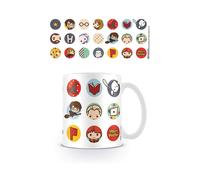 Harry Potter Ceramic Mug with Japanese Style Chibi Character and Icon Illustrati
