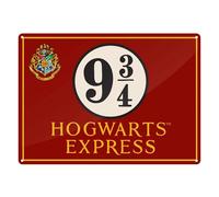Harry Potter Chapa Metalica Peque Hogwarts Express, Rojo Blanco y Negro, A5