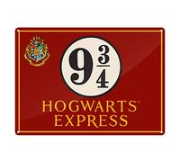Harry Potter Chapa Metalica Peque Hogwarts Express, Rojo Blanco y Negro, A5