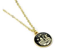 Harry Potter Collar oficial del castillo de Hogwarts, tono dorado, talla única, Zinc, No es una piedra preciosa