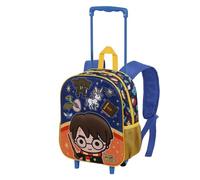 Harry Potter Crest-Mochila 3D con Ruedas Pequeña, Naranja, 26 x 34 cm, Capacidad 12.5 L