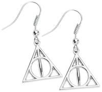 The Carat Shop Pendiente Harry Potter Deathly Hallows Aleación de zinc plateado 3,3 cm Mujer