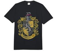 Harry Potter Distressed Hufflepuff Crest Comfort Colors Adult Heavyweight T-Shirt