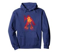 Harry Potter Fiery Dumbledore vs. Voldemort Sudadera con Capucha, Unisex para Adultos, Azul Marino, S