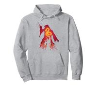 Harry Potter Fiery Dumbledore vs. Voldemort Sudadera con Capucha, Unisex para Adultos, Gris Jaspeado, S