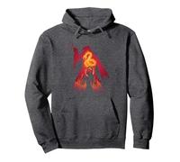 Harry Potter Fiery Dumbledore vs. Voldemort Sudadera con Capucha, Unisex para Adultos, Jaspeado Oscuro, S