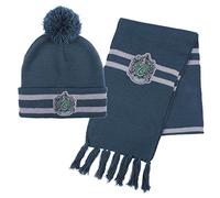 Harry Potter Gorro y Bufanda, Conjunto de Invierno para Niños y Adolescentes, Gorro y Bufanda Hogwarts Slytherin, Accesorios de Invierno | Verde