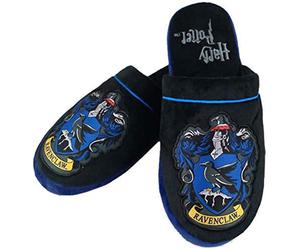 Harry Potter Groovy Uk Ravenclaw - Pantuflas para hombre, talla 8/10, color negro y azul