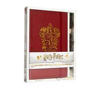 Insight Editions Cuaderno Harry Potter Gryffindor tapa dura rayado con bolígrafo