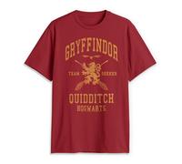 Harry Potter Gryffindor Quidditch Seeker Camiseta, Cardenal, S para Hombre