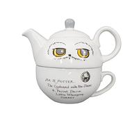 HARRY POTTER Half Moon Bay Hedwig - Juego de té para uno, Taza de búho Hedwig, Tetera para uno, Tetera pequeña