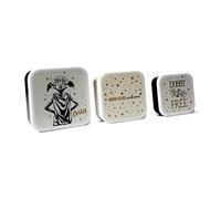 Harry Potter Half Moon Bay - Lonchera Bento para niños y adultos, juego de 3 recipientes para alimentos con tapas, lonchera para niños y niñas, lonchera Dobby
