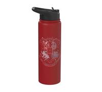 Harry Potter Hand Drawn Hogwarts Shield Stainless Steel Insulated Water Bottle