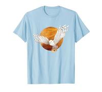 Harry Potter Hedwig and The Moon Camiseta, Hombre, Azul Bebé, 3XL