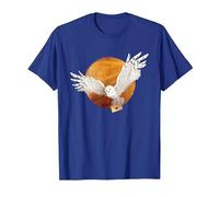Harry Potter Hedwig and The Moon Camiseta, Hombre, Azul Real, XL
