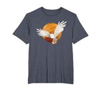 Harry Potter Hedwig and The Moon Camiseta, Hombre Tallas Grandes, Azul Jaspeado, 5X Alto