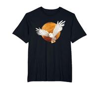 Harry Potter Hedwig and The Moon Camiseta, Hombre Tallas Grandes, Negro, 4X Alto