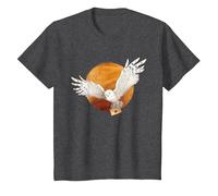 Harry Potter Hedwig and The Moon Camiseta, Niños, Jaspeado Oscuro, 2 años