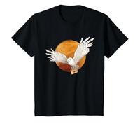 Harry Potter Hedwig and The Moon Camiseta, Niños, Negro, 3 años
