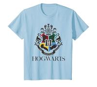 Harry Potter Hogwarts All Houses Crest Kids Camiseta, Niños, Azul Bebé, 10 años