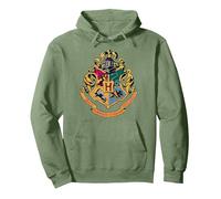 Harry Potter Hogwarts Crest Gold Sudadera con Capucha, Unisex para Adultos, Verde Salvia, S