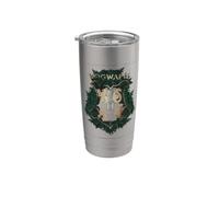 Harry Potter Hogwarts Green and Gold Floral Crest Vaso térmico de acero inoxidable de doble pared