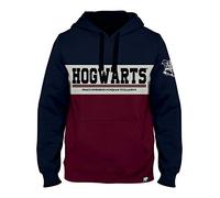 Harry Potter Hogwarts Hombre Sudadera con Capucha borgoña-Azul Marino XL 100% algodón Regular