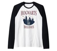 Harry Potter Hogwarts In The Snow Navidad Camiseta Manga Raglan