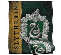 HARRY POTTER House Crest Slytherin Manta súper Suave con Tacto Sedoso - 152 x 127 cm