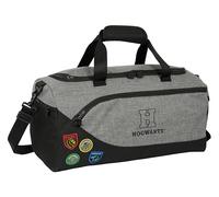 HARRY POTTER HOUSE OF CHAMPIONS - Bolsa de Deporte, Mochila, Ideal para Niños de Diferentes Edades, Cómoda y Versátil, Calidad y Resistencia, 50x25x25 cm, Color Gris Melange/Negro