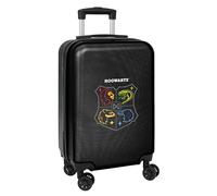 Harry Potter House of Champions - Trolley de Cabina 20 Pulgadas, Maleta con Ruedas, Candado de Seguridad, Maleta Ligera, 34.5x20x55 cm, Color Gris Melange/Negro