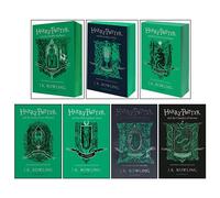 Harry Potter House Slytherin Series 7 Books Collection Set por JK Rowling (piedra filosofal, cámara secreta, prisionero de Azkaban, cáliz de fuego, orden del fénix y más)