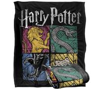 Harry Potter House Squares Manta súper Suave con Tacto Sedoso - 152 x 127 cm
