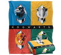 Harry Potter House Squares Manta súper Suave con Tacto Sedoso - 152 x 127 cm