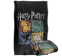 Harry Potter House Squares Manta súper Suave con Tacto Sedoso - 91 x 147 cm